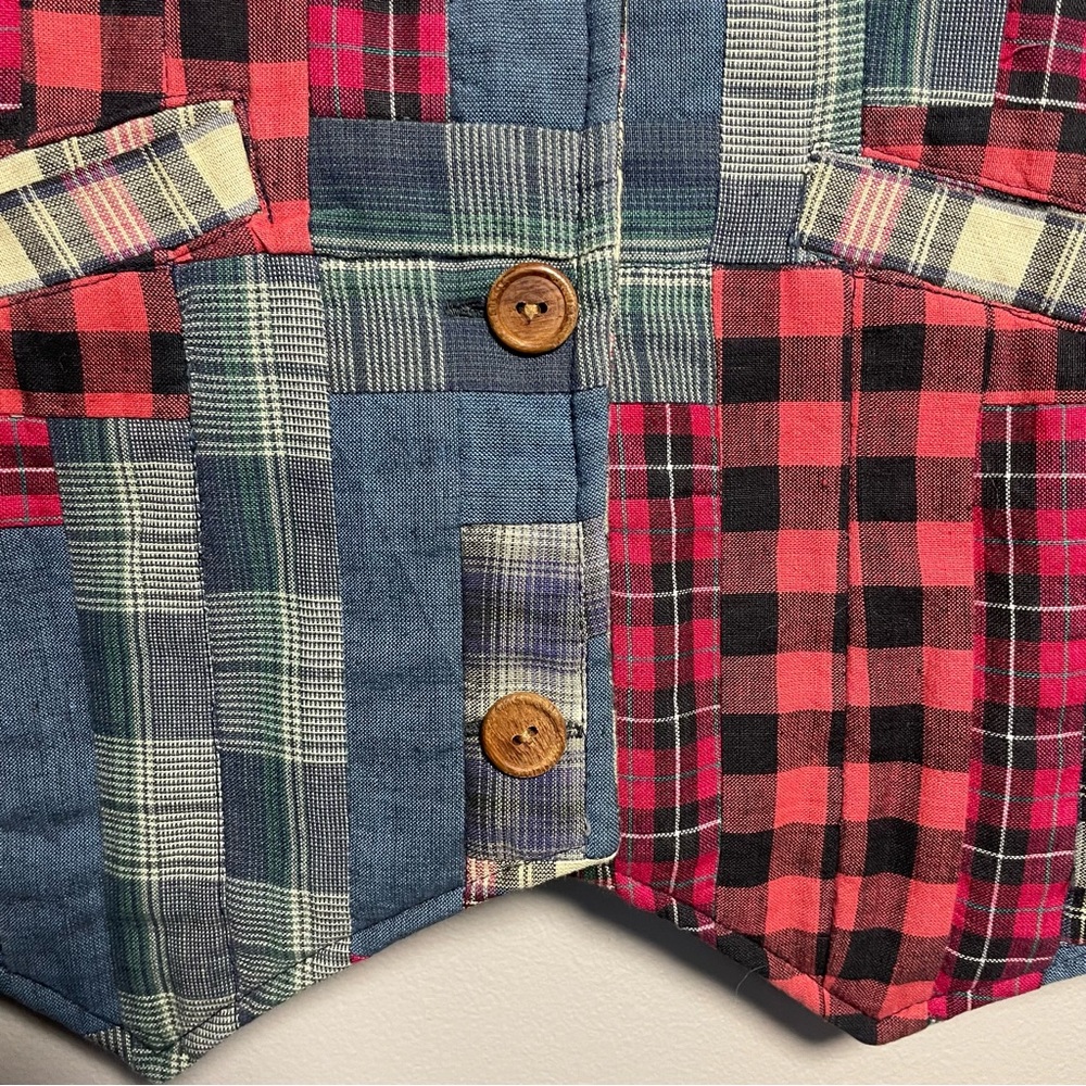 Patch Magic Vintage patchwork Reversible Vest - image 8